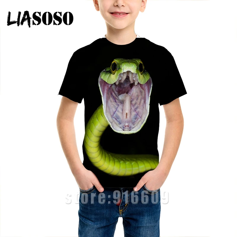 Летний пуловер со змеиным принтом для мужчин и женщин модная футболка с 3D-принтом