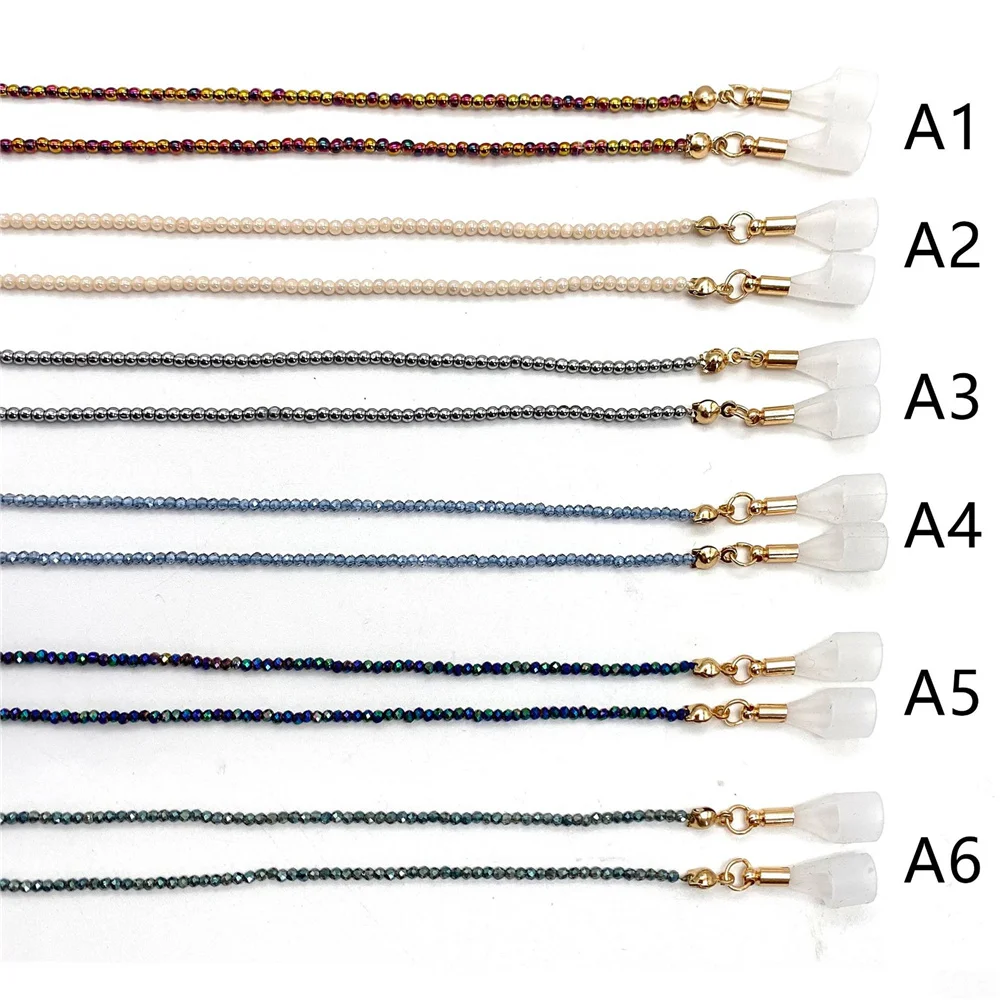

2mm Wireless Earphone Anti-lost Chain Handmade Beaded Anti-drop Lanyard For Earpiece