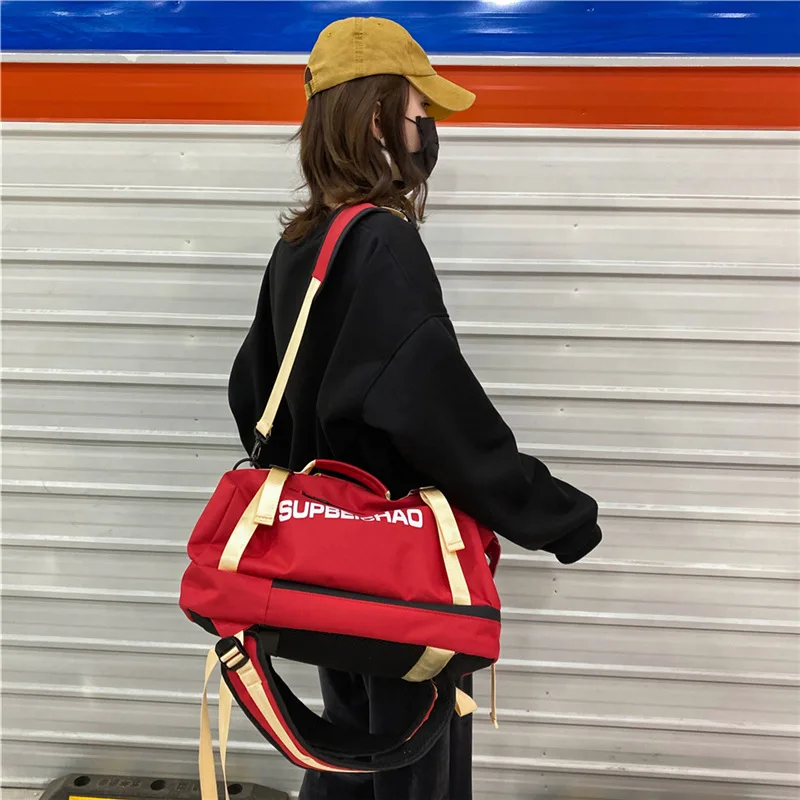 Unisex Gym Bag Women Fitness Rucksack Large Waterproof Multifunctional Hand Luggage Duffle Crossbody Travel Bags XA98WB | Спорт и