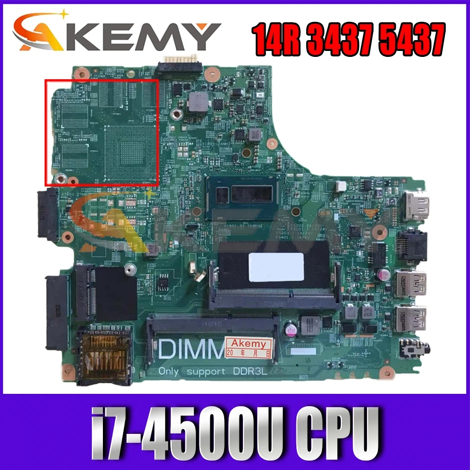 

Для DELL Inspiron 14R 3437 5437 Материнская плата ноутбука CN-0624N4 0624N4 DOE40-HSW GDDR5 12307-1 12307-2 с i7-4500U 100% полный тест