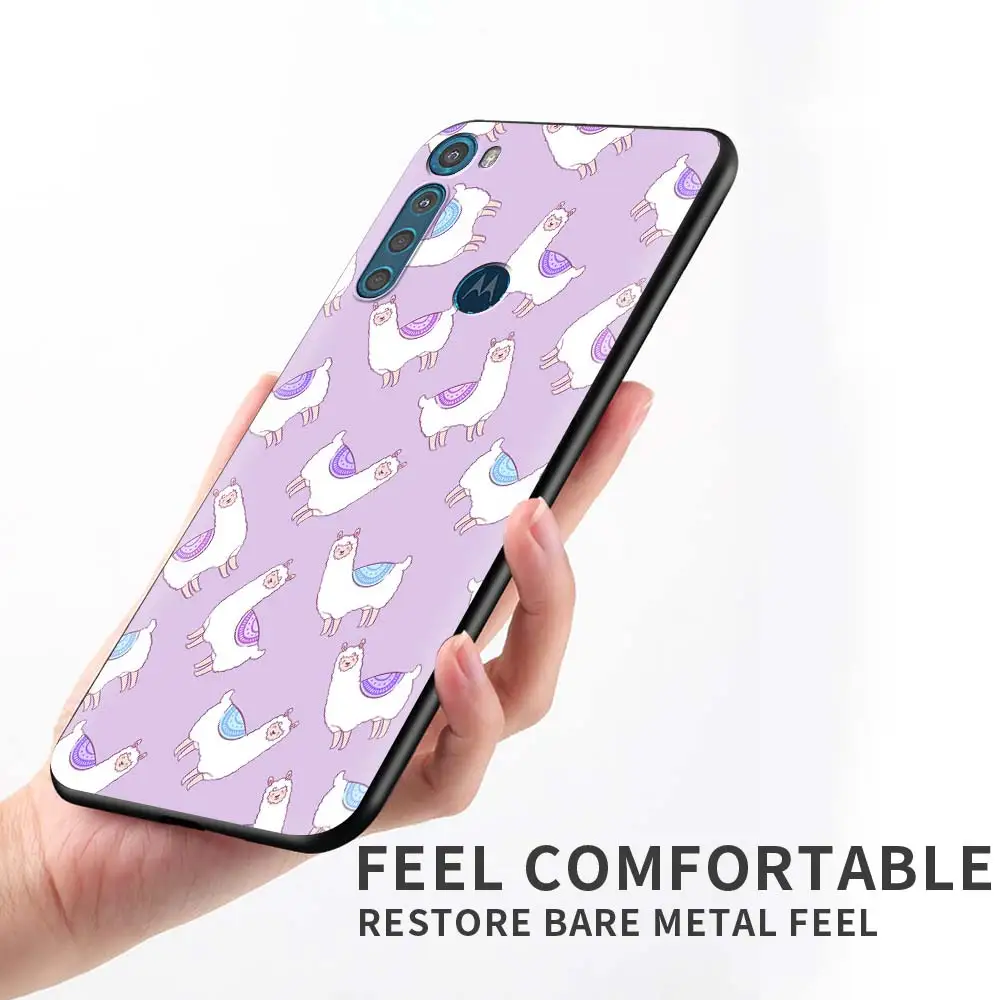 

Phone Case for Motorola One Fusion G9 Play G8 Power Edge Plus G10 E6s G Stylus Tpu Soft Capa Cover Llama Alpaca