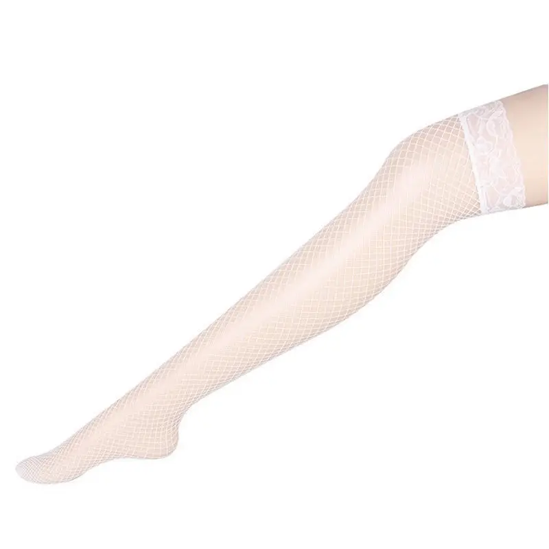 Женские Длинные сетчатые чулки модные кружевные тонкие секционные сексуальные