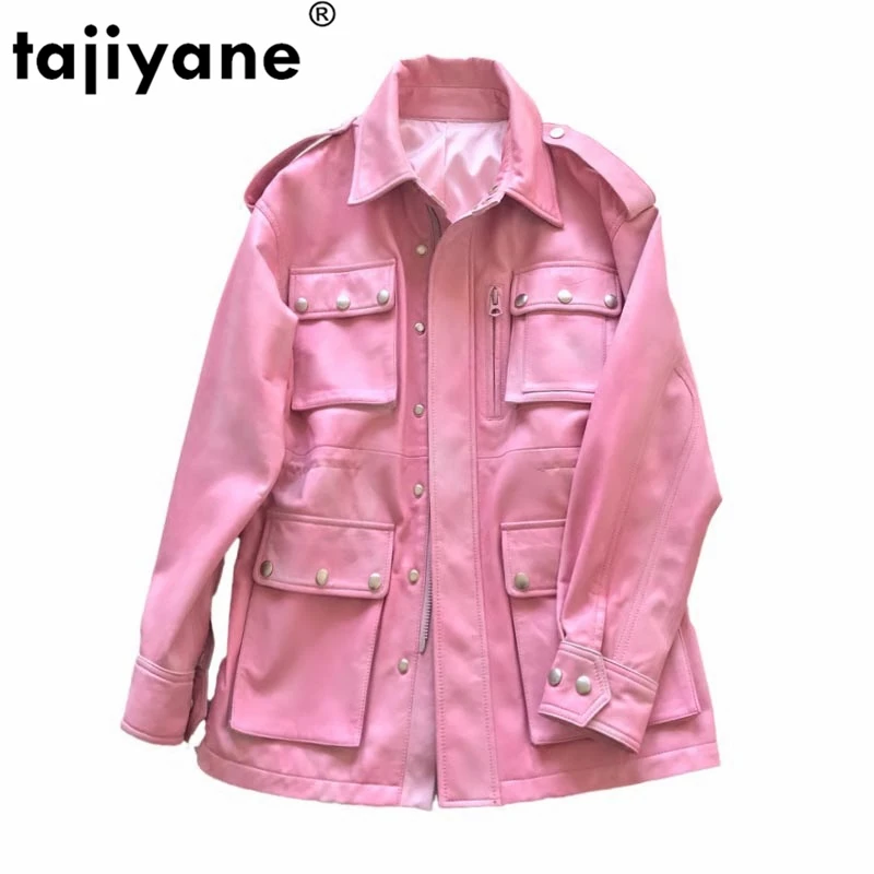 Women's Fur Coat 100% Sheepskin Real Genuine Leather Jacket Women Clothes 2021 Pink Korean Elegant Female ZT2229 | Женская одежда