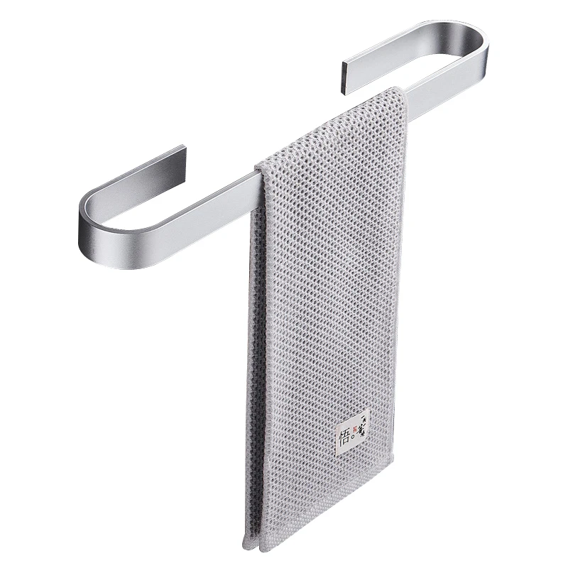 Вешалка для полотенец держатель в ванную комнату вешалка черная серебристая