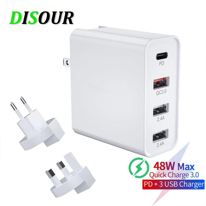 

Быстрое зарядное устройство USB Type C PD QC 3,0, 48 Вт