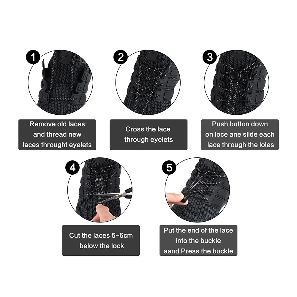 6Pair/Set 4 colors Sneaker ShoeLaces Elastic No Tie Shoe Laces Stretching Lock Lazy laces Quick Rubber Shoelace strings New | Спорт и