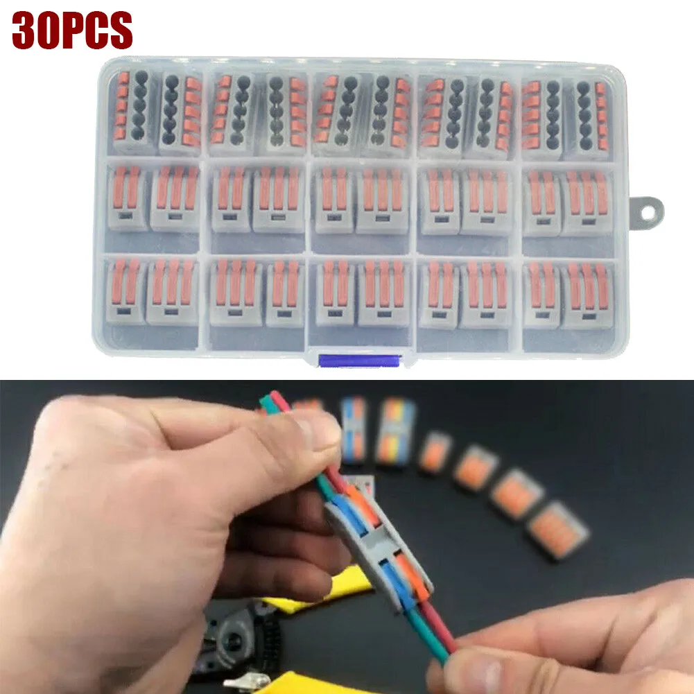 

28-12AWG Wire Connector 3 Way AC 250V Block Cable Electric Spring Lever