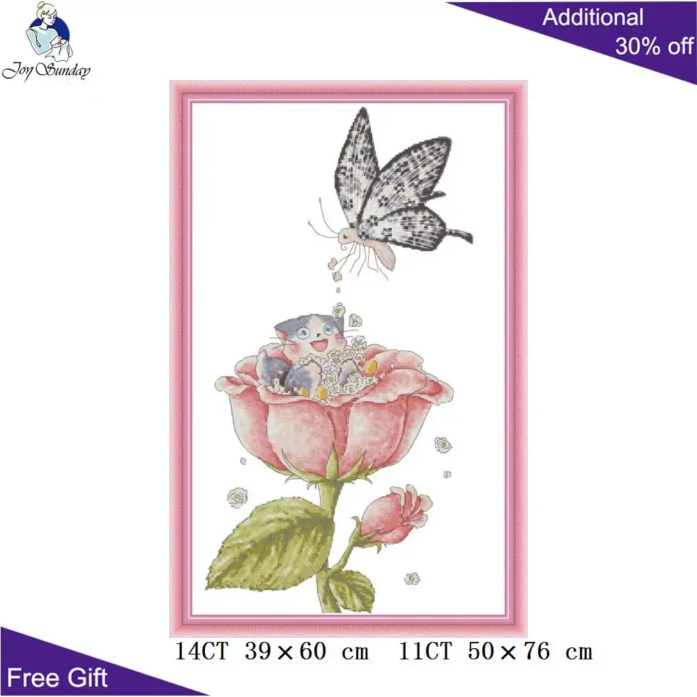Домашний декор Joy Sunday Baby Cat DA383 DA384 DA386 DA390 Хэллоуин кошка цветок опылитель и бабочка