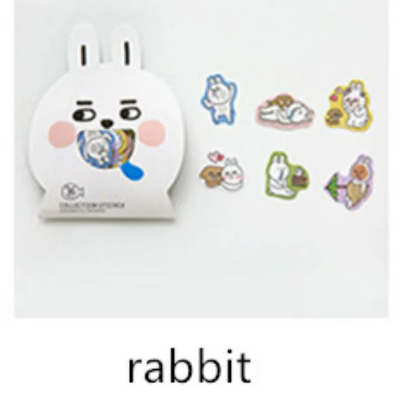 rabbit 1 упаковка, сделай сам, дневник, декоративные наклейки, креативные милые Мультяшные животные, прозрачные пвх канцелярские наклейки, школьные принадлежности - Цвет: rabbit