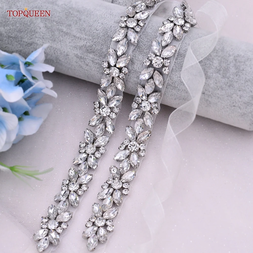 

Ремень TOPQUEEN S16 женский вечерний, роскошный свадебный пояс, Блестящий Пояс с бижутерией стразы, яркий пояс