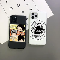 japan anime haikyuu oya matte black tpu silicone phone case for iphone 13 12mini se xr 8 7 6s plus xs11pro 12pro 13pro max cover
