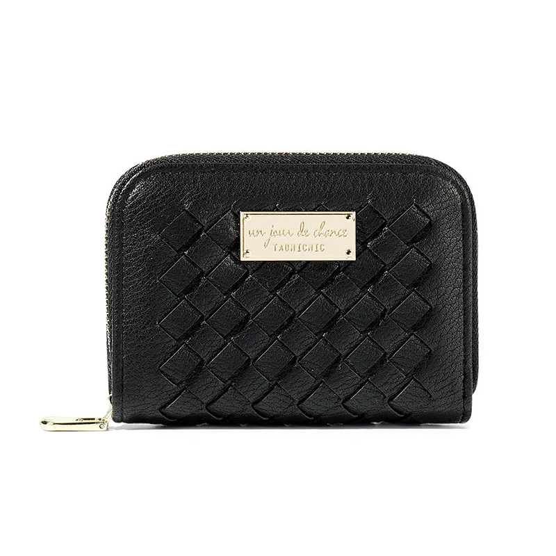 Новинка Модный женский кошелек индивидуальное плетение на молнии для монет