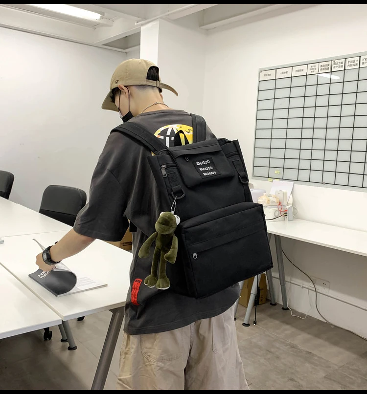 

PB3481 Simple and casual Backpack 2020 new men's fashion trend college student schoolbag