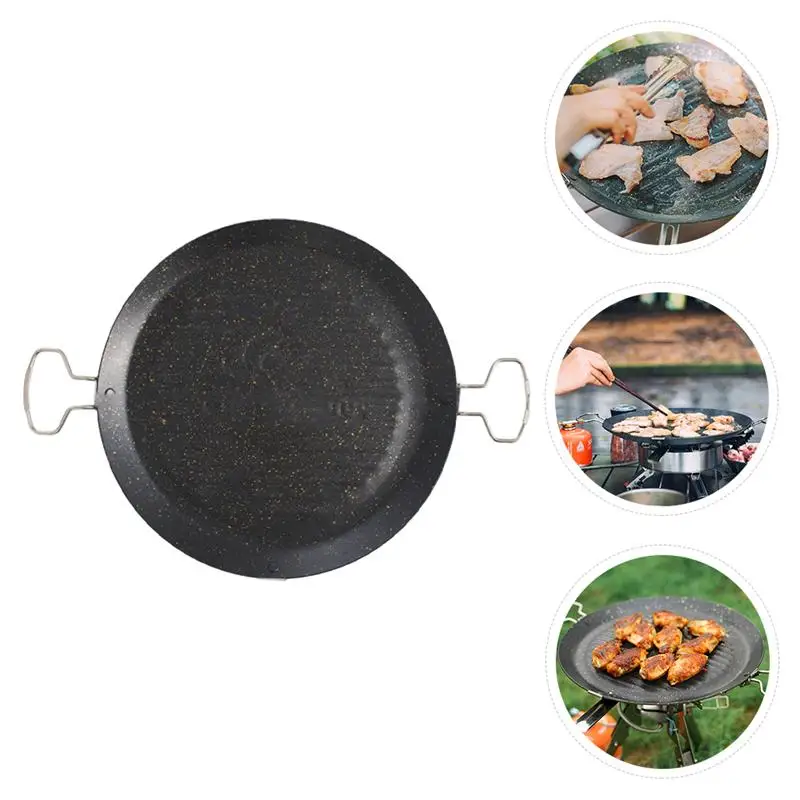 

1 Pc Grilling Pan Useful Good Home Grilling Pan Camping Barbecue Plate Non-stick Bakeware