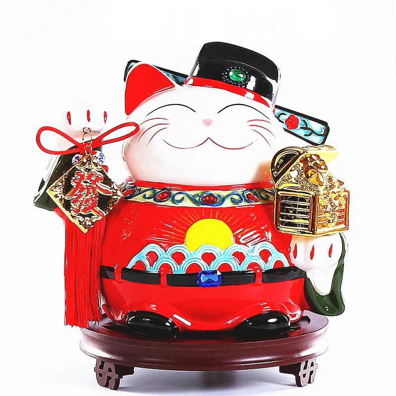 Feng Shui украшения фигурки Lucky Cat размера плюс Бог богатства Скульптура аксессуары