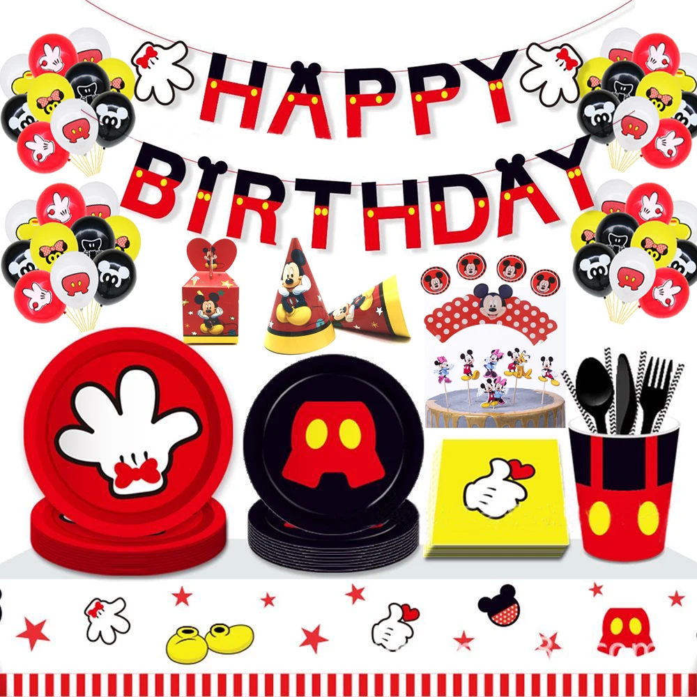 Новейшая модель Disney тема Микки Мышь кружка ко дню рождения тарелка вилка
