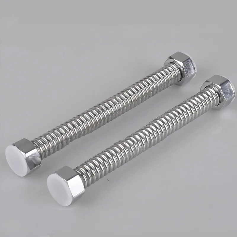 

3/4" 304 Stainless Steel Basin & Toilet Water Weaved Plumbing Hose Bathroom Heater Connect Corrugated Pipe with Wrench Shower