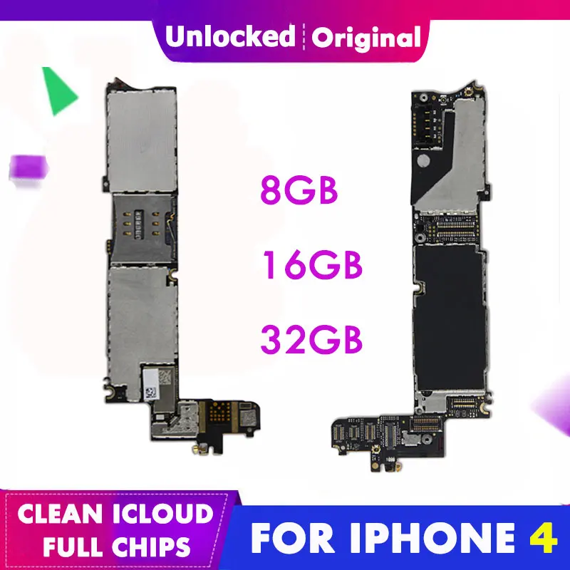 Материнская плата 8 ГБ для iphone 4 100% оригинальная разблокированная Логическая 4G с