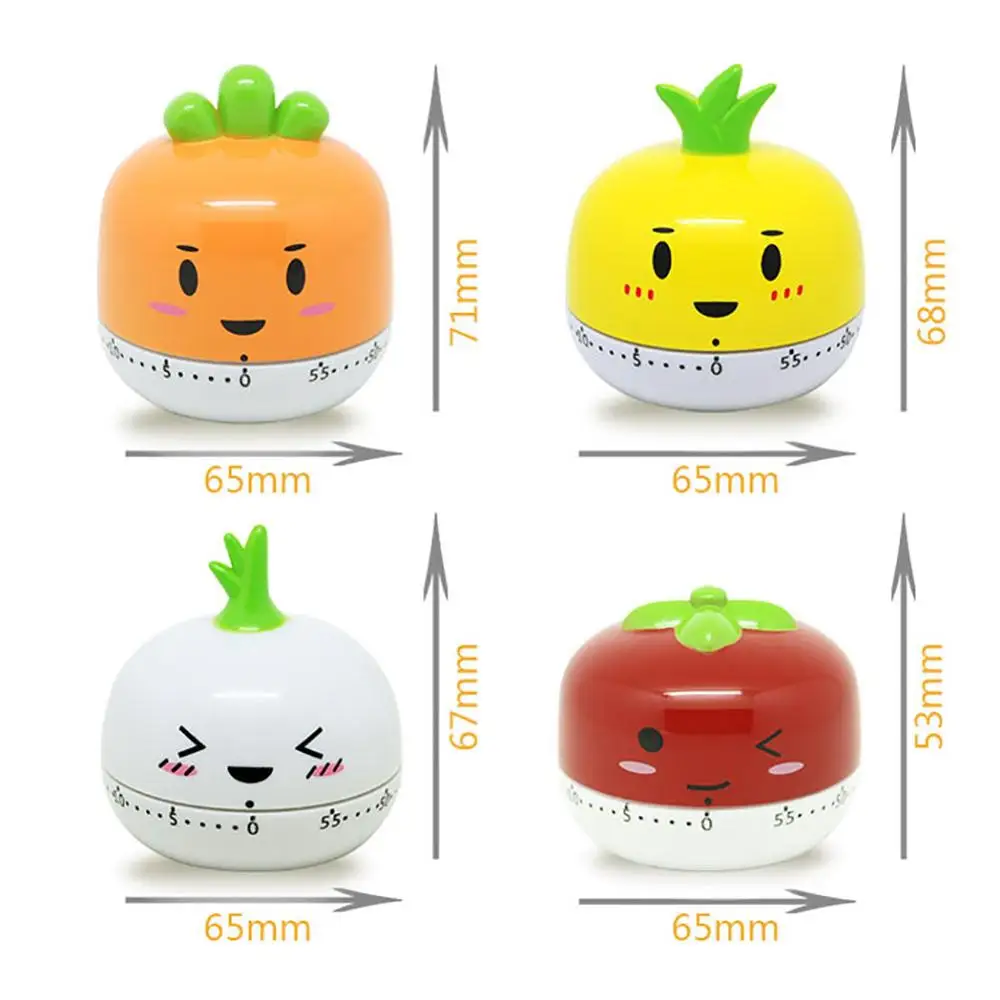 

Mechanical Kitchen Cooking Timer Alarm Clock 60 Minutes Cartoon Fruit Vegetable Shape Timer Kitchen Gadgets Cooking Tools