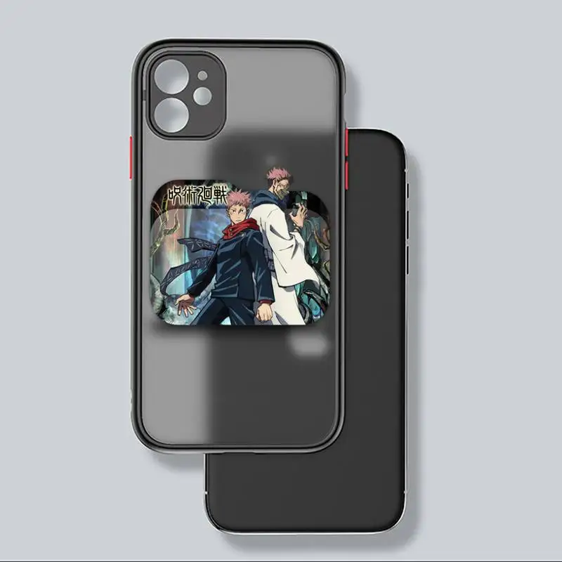 

Jujutsu Kaisen Phone Case black matte transparent For iPhone 7 8 x xs xr 11 12 pro plus mini max Clear Funda