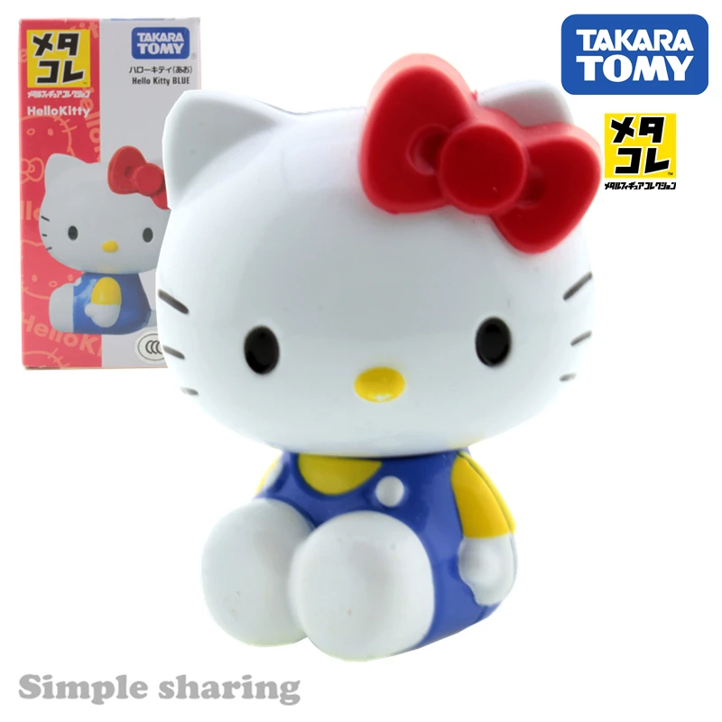 Takara Tomy Metacolle Hello Kitty голубая металлическая коллекция литые модели Аниме фигурки