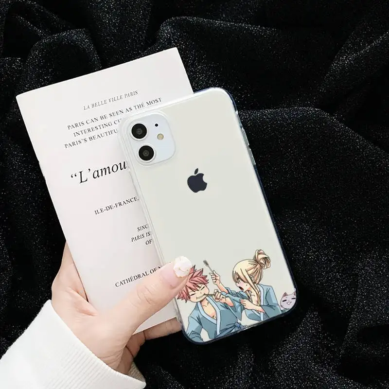 

Anime Fairy Tail cool sexy Phone Case Transparent for iPhone 6 7 8 11 12 s mini pro X XS XR MAX Plus cover funda shell