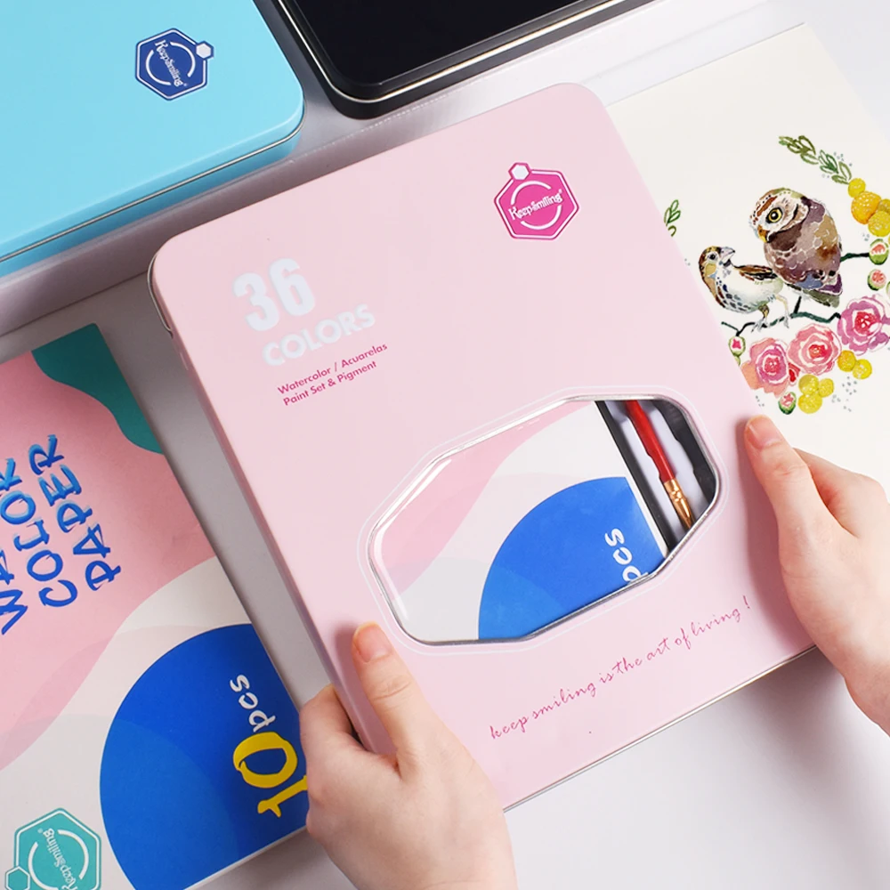 36 цветов однотонные акварельные краски в наборе переносная живопись пигмент