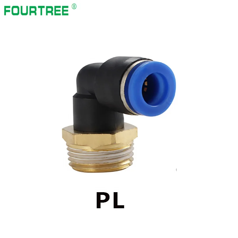 Пневматический соединитель PC/PCF/PL/PLF 4 мм 12 резьба 1/8 &quot1/4&quot 3/8 &quot1/2&quot Воздушная