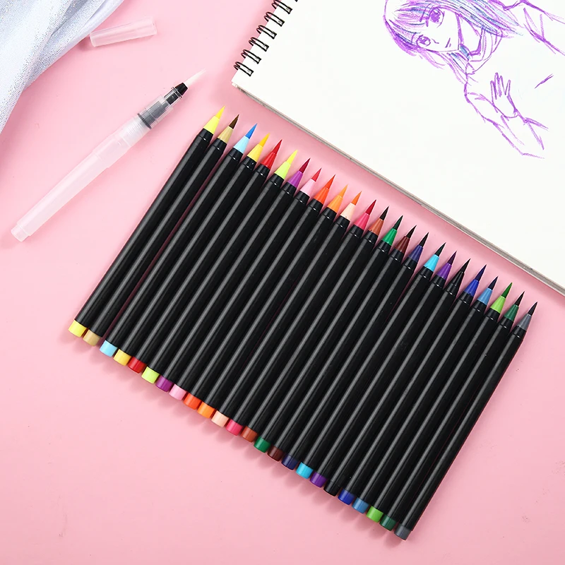 

36 Colors Art Oil Watercolor Drawing Brush Sketch Manga Pen Painting Markers Pen Set Non-toxic Children School Painting Supply