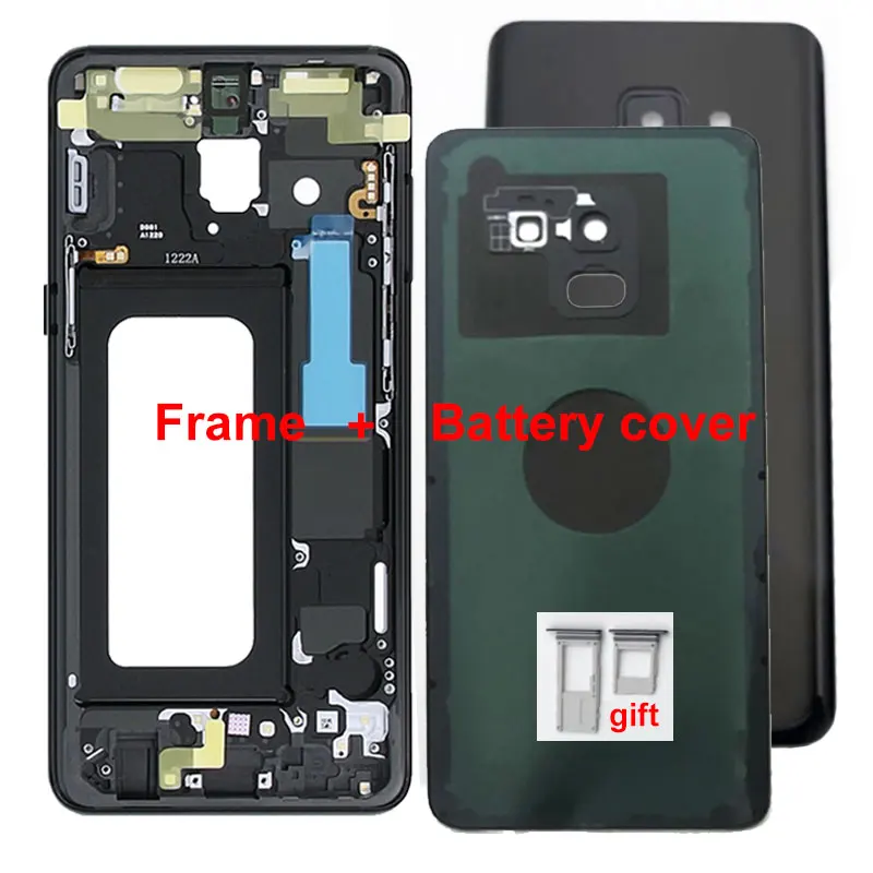 

For Samsung Galaxy A8 2018 A530 A530F Middle Frame LCD Front Frame Housing Bezel Chassis Back Faceplate With Side Buttons Parts