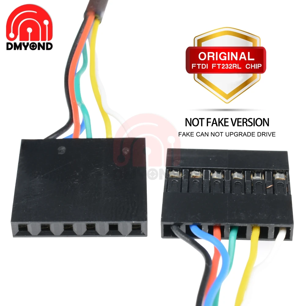 Оригинальный 6PIN FTDI FT232RL FT232 1 м кабель для загрузки USB к TTL RS232 модуль