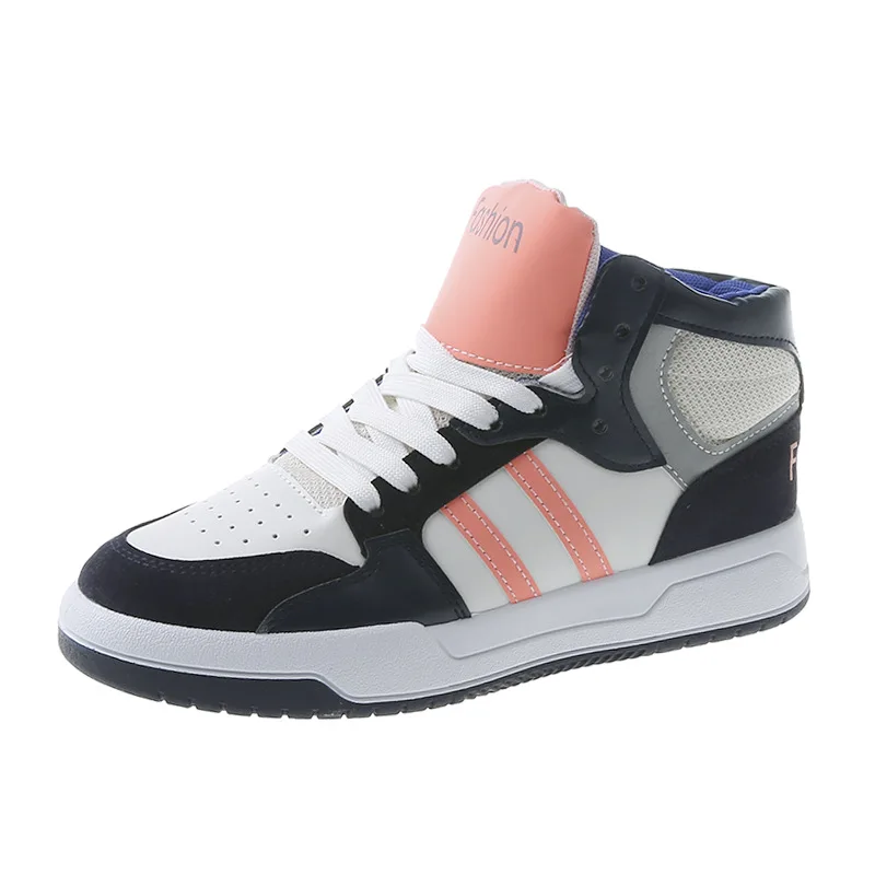 

High Sneakers Women 2021 Breathable Tennis Female Casual Shoes Skateboard White Sneaker Lace Up Vulcanize Shoes Platform Shoes