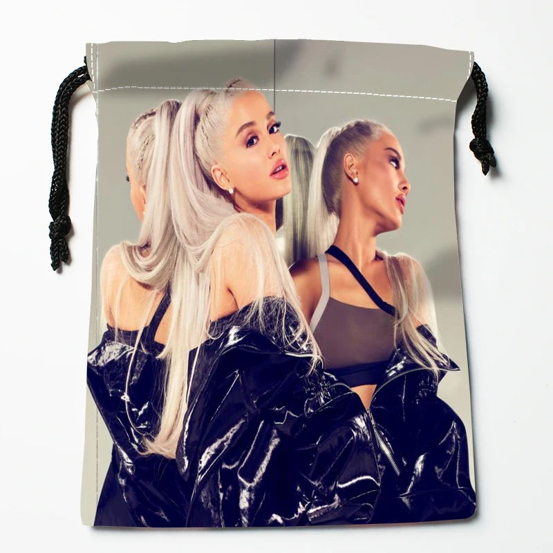 12 Новое поступление Ariana Grande Сумки на шнурке на заказ для хранения с принтом, сумки для хранения, размеры 18X22 см, сумки для одежды - Цвет: 12