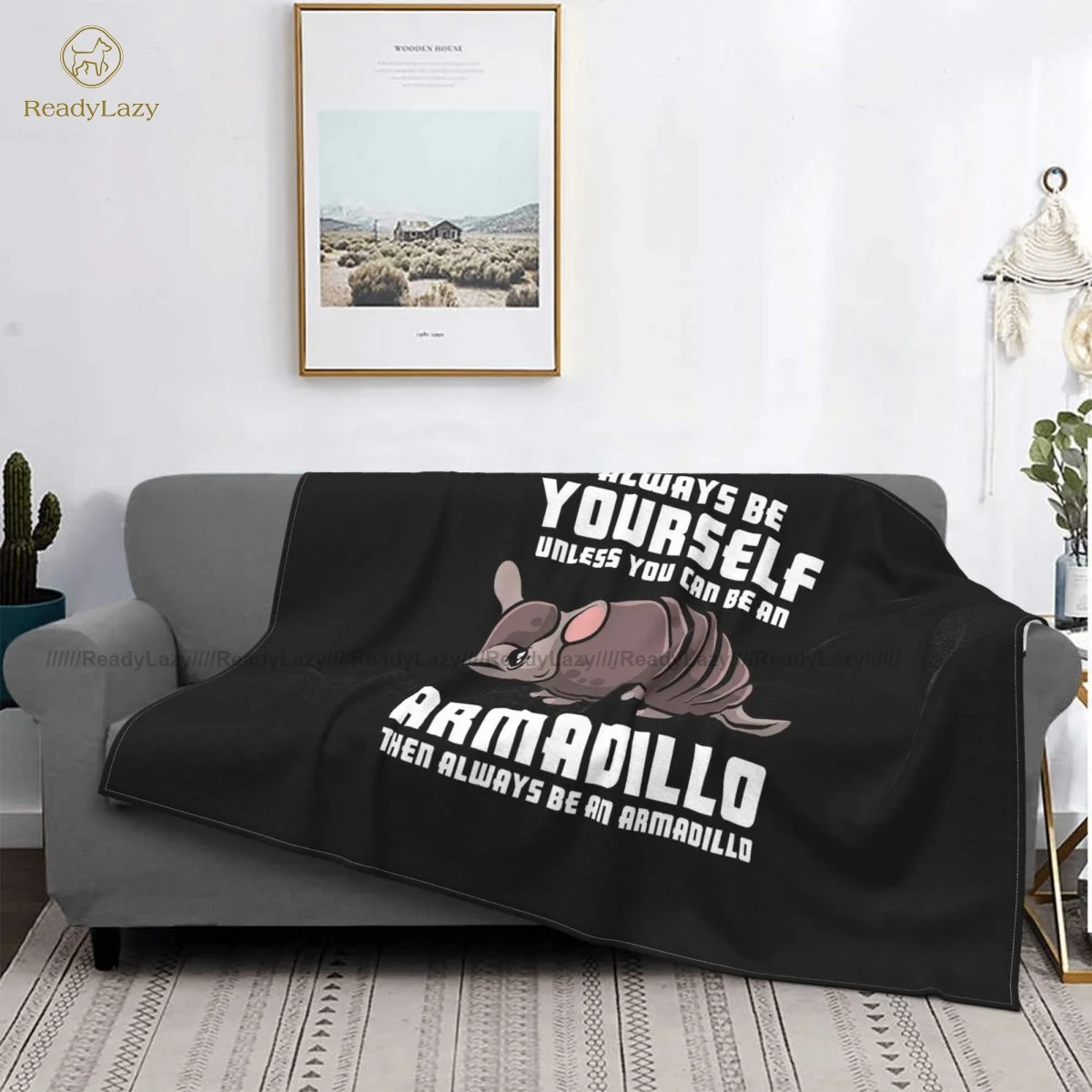 

Manta de Picnic de lana suave, colcha decorativa de moda, Armadillo