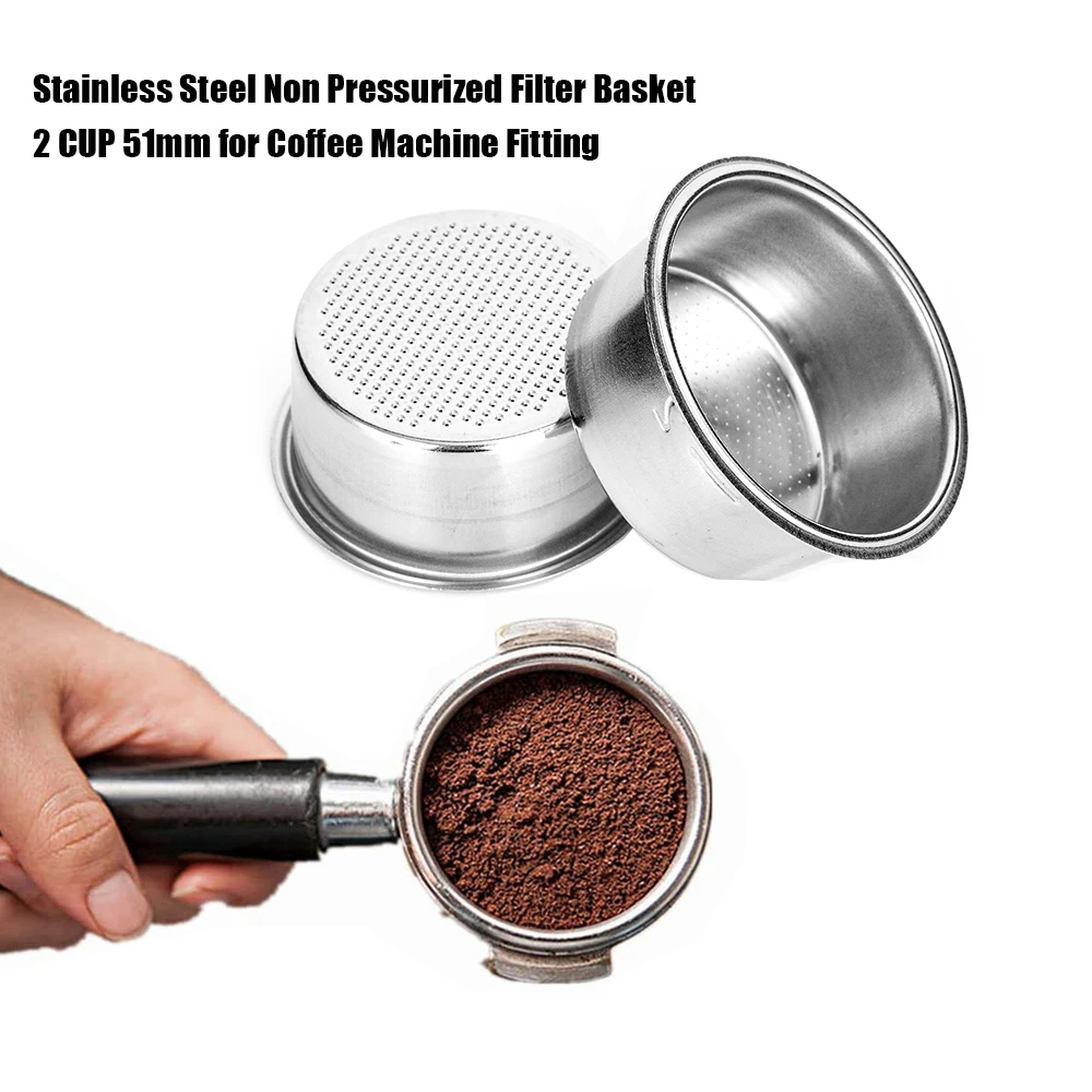 Полуавтоматический фильтр для кофе 51 мм с двойной чашей|Фильтры кофе| |