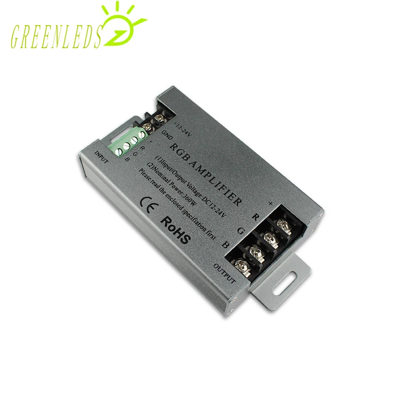 Светодиодный RGB усилитель Алюминий кожух 360W DC12-24V JM-AMF-CX с высокое качество 3 года