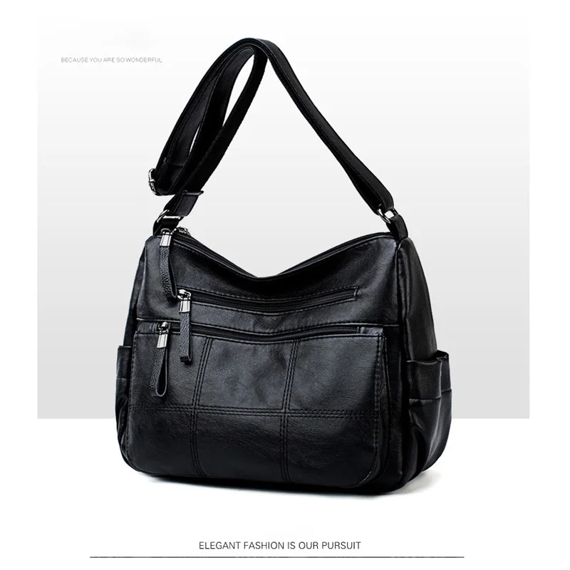 

Women's Handbag New Korean solid color women's bag high quality fashion leisure exquisite soft leather straddle shoulder bag