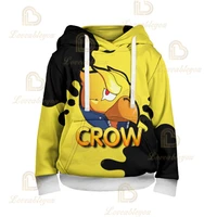 crow spike hoodies clothes summer autumn thin 3d new cartoon game sweatshirt for boys girls