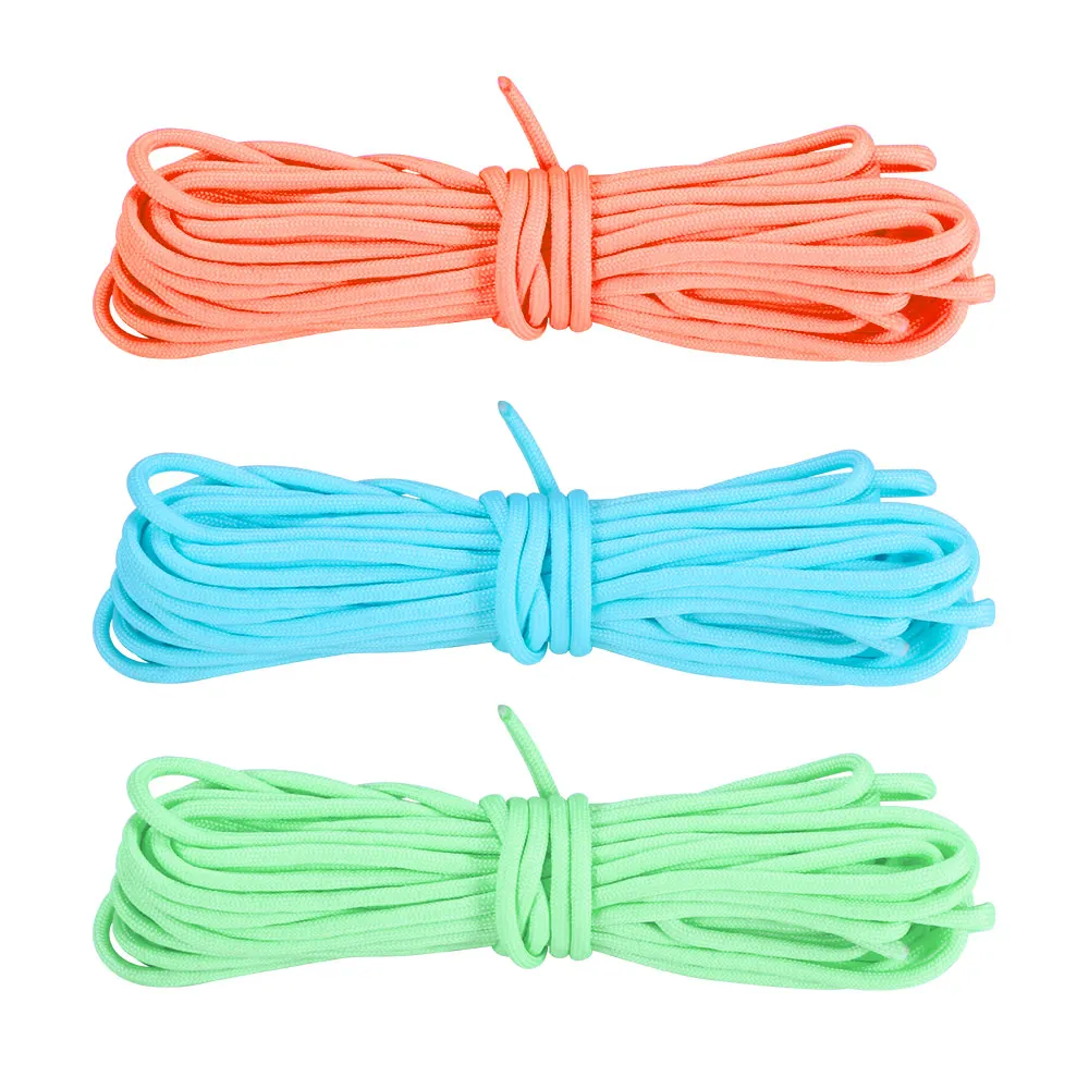 

4mm Umbrella Rope Cords Outdoor Luminous Paracord 9-Core Nylon Braided Safety Rescue Bundled Climbing Rope Camping