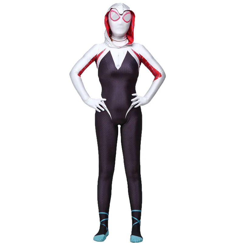 Женская одежда с аниме-фантазией маска паука синий зентай для взрослых и детей