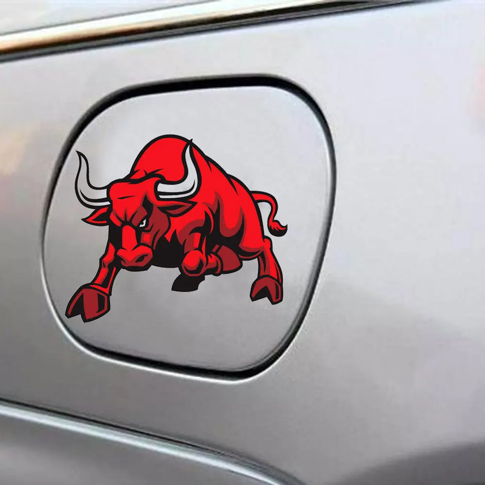 DSYCAR 1 пара Angry наклейка с быком Светоотражающая виниловая Автомобильная s