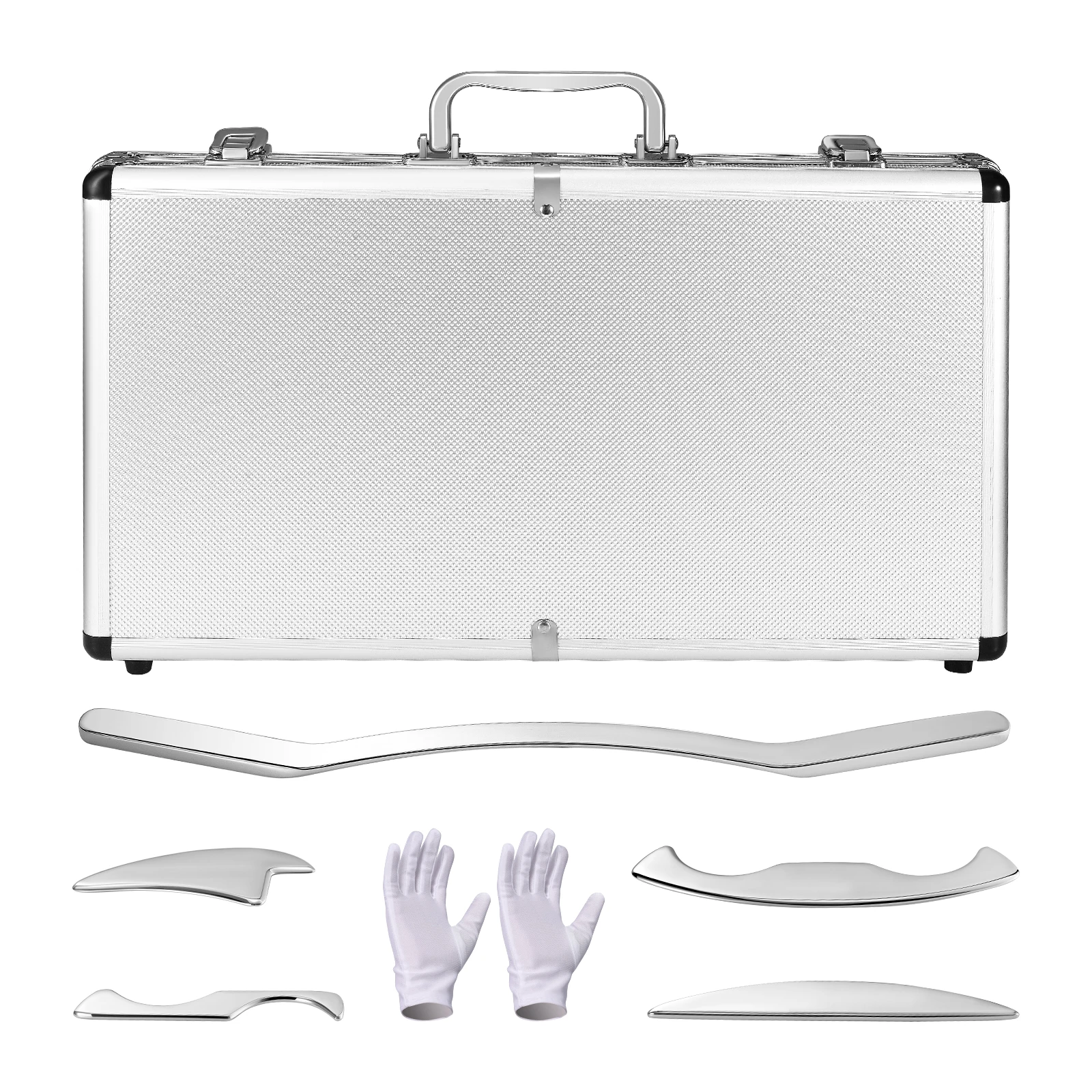 

Инструменты для Массажа Гуаша, набор из 5 роликов из нержавеющей стали для лица, против морщин и целлюлита, уход за лицом