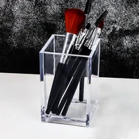 transparent makeup brush holder organizer plastic pen holder desk table cosmetic storage box acrylic jewelry box container