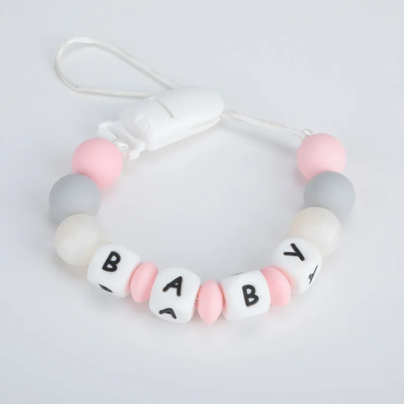 Chip Dale Custom Baby Personalize Name pacifier Clip Chain Silicone Beads Soother Chew Teether Toy Nipple Holder | Мать и ребенок