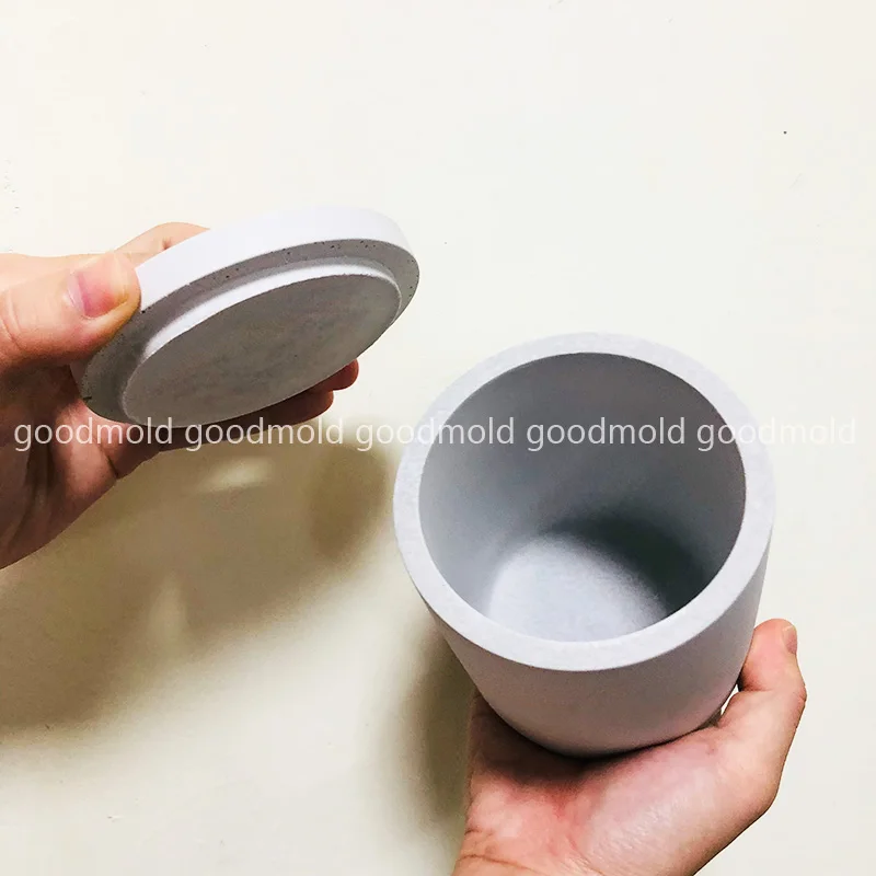 Круглый резервуар для хранения форма бетона с крышкой силиконовая терраццо