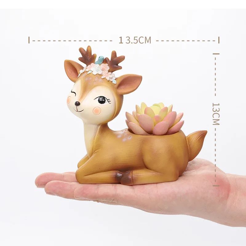 

Succulents Plants Flowerpots Office Desktop Potted Micro-landscape Decoration Plant Pots Decorative Garden Resin