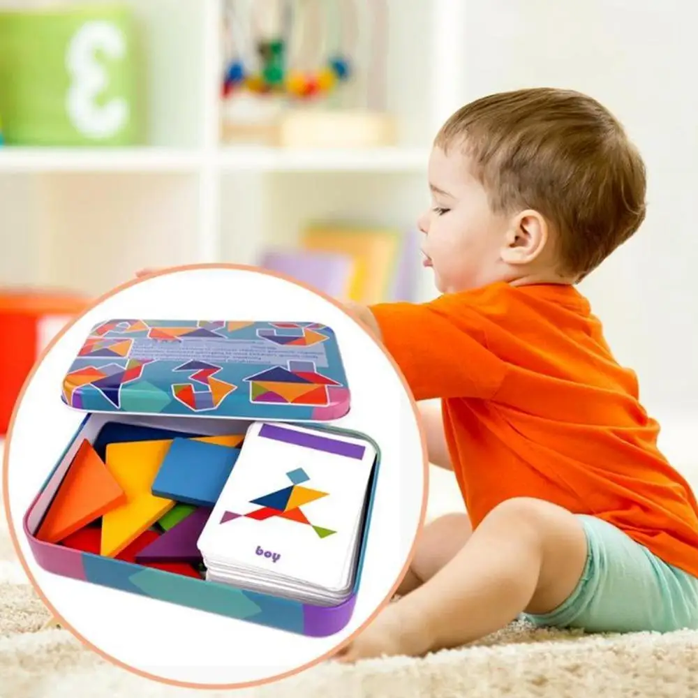 Игровой обучающий деревянный набор для головоломки Классическая Геометрическая