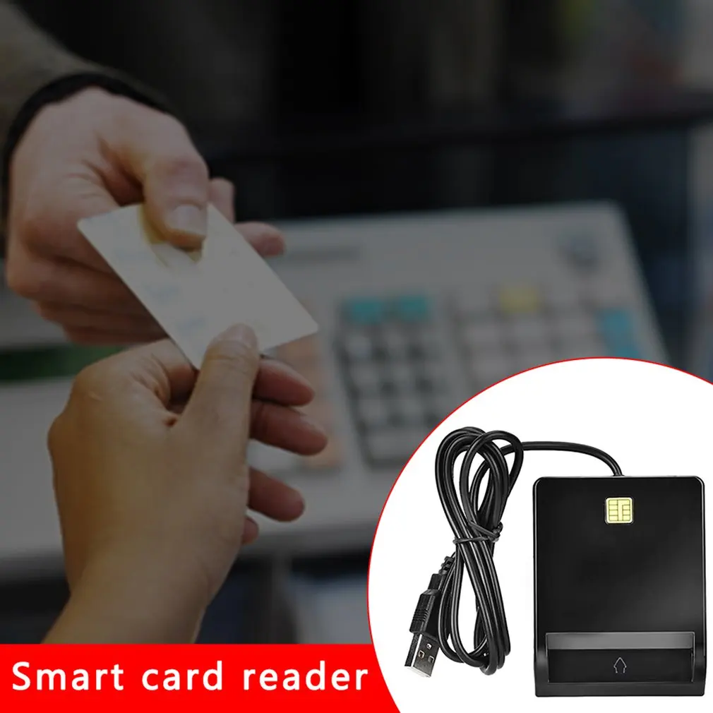 

Portable CAC USB External sim Smart Card Reader Support Memory Card CAC ID ATM SMAPI IC for Windows 7 8 10 Linux OS