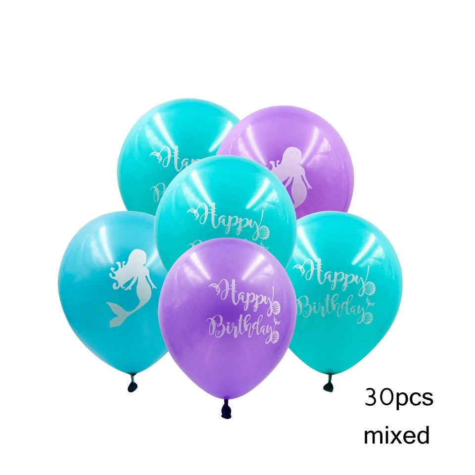 Mermaid Mixed 1 Набор, серия "Русалка", бумажные соломинки/чашки/тарелки, одноразовые столовые приборы, набор, детское украшение стола для свадьбы/дня рождения/вечерние принадлежности - Цвет: Mermaid Mixed