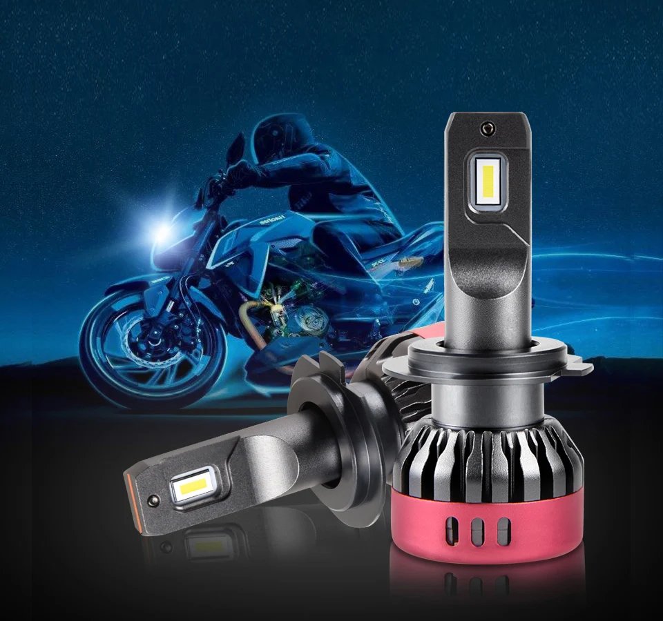 Led H4 H7 светодиодный мотоциклетный головной светильник s аксессуары 12 В 4800lm 6500 к Лампа H1 H11 HS1 светодиодный налобный противотуманный светильник для авто моторов скутеров